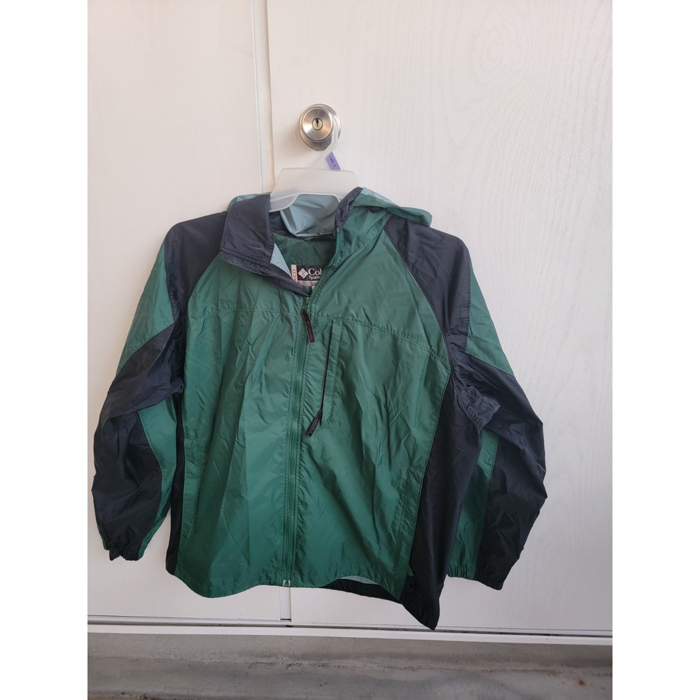 Columbia XCO Softshell Jacket Mens LARGE Army Green Wind / Rain Casual Walk Golf
